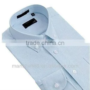 Decent Button Down Cut Away Collar Oxford Stripe Dress Shirt thumbnail-1