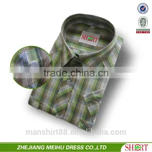 New Design Short Sleeve Check Men Shirts thumbnail-2