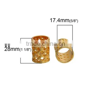 Wholesale Cylinder Gold Plated Zinc Based Alloy Bails For Scarves thumbnail-2