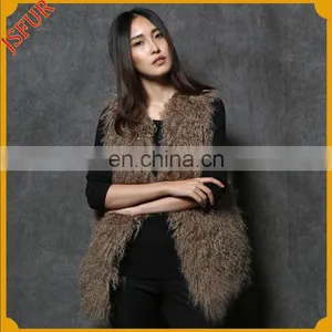 Winter Mongolian Sleeveless Garment For Lady Real Fur Waistcoat thumbnail-1