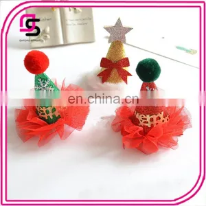 Good Quality Christmas Gifts Cute Cartoon Christmas Hats Shape Hair Pin thumbnail-1
