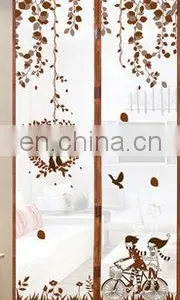 Magnetic Curtain Automatic Closing Door Screen Bird Style Print Polyester Fiber 4 Color 2 Size 1Pcs thumbnail-4