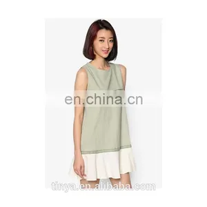Wholesale Women Clothes Summer Sleeveless Dress With Layered Hem Women Dresses thumbnail-4