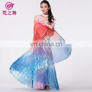 P-9071 American Hot Sale Translucent Gradient Color Adult 360 Degree Belly Dance Isis Wings thumbnail-3