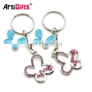 Newest Style Butterfly Metal Rhinestone Keychain thumbnail-1
