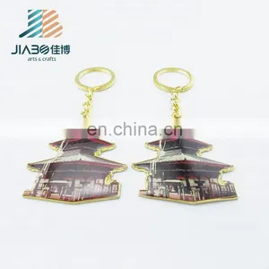 Jiabo Custom House Shape Enamel Brass Keychains thumbnail-4