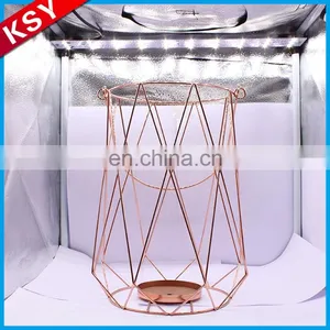Newest Fashionable Design White Antique Bird Lantern Tabletop Metal Candle Holder thumbnail-1