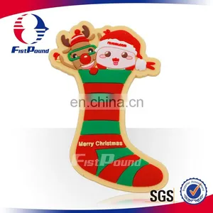 Custom Logo Soft PVC Patches With Santa Claus thumbnail-1
