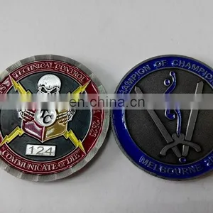 Zinc Cast Flat Wave Edge 3D Relief Custom Souvenir Coin thumbnail-1