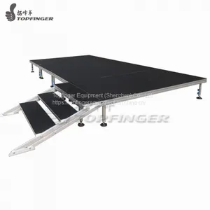 High Quality Heavy Duty Curtain Stand Carpet Plywood Adjustable Portable Used Mini Aluminum Stage Platform For Sale thumbnail-1