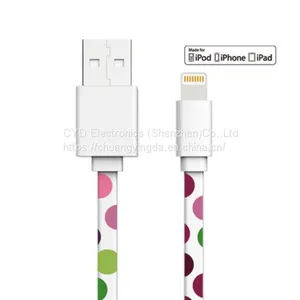 1M Color Printed Design MFi Sync Lightning Cable thumbnail-1