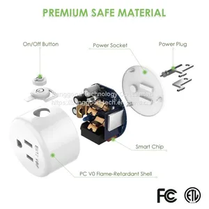 WIFI Smart Socket Work With Alexa Google Remote Control Timing Switch-110V US Plug thumbnail-2