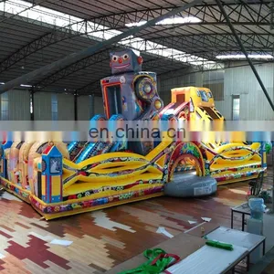 Giant Robot Inflatable Jump and Slide Bouncer ,Inflatable Large Slide For Commercial Event thumbnail-6
