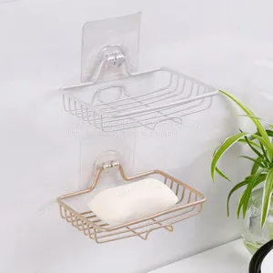 Metal Soap Basket Bathroom Soap Rack Drain Holder Wall Mounted Soap Rack thumbnail-3