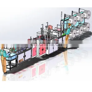 High Speed Fully Automatic FFP2/FFP3 N95 Face Mask Machine For Folding Mask Making Machine thumbnail-1