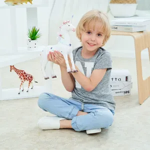Realistic Unicorn Action Figure Western Mythology Creature 3D Unicorn Figure White Horse With Spiral Horn Horse Model Toys thumbnail-4