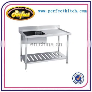 3 Bowls Commercial Stainless Steel Kitchen Sinks /Restaurant Kitchen Sinks With Bench thumbnail-3