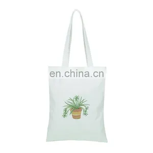 Wholesale Canvas Eco Friendly Handbag Logo Printed Colorful Cheap Cotton Tote Bag for Women thumbnail-4