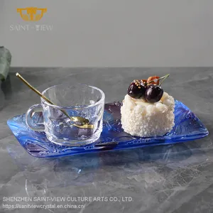 SAINT VIEW 2022 Serving Coffee Shop Trays Rectangle Household Restaurant Dessert Plate Elegant Wholesale thumbnail-1