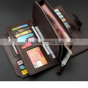High Capacity Genuine Leather Men's Wallet With Many Card Slots, Wholsale Rfd Leather Wallet for Men Quality Choice thumbnail-2