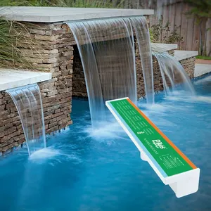Acrylic Water Descent With Replaceable RGB LED Light Strip Water Fountain Pool Decoration Waterfall thumbnail-1