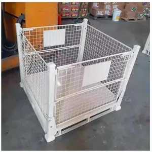 Metal Storage Cage/Steel Cage/Wire Mesh Cage for Warehouse Transport Stillage Wire Mesh Cage thumbnail-1