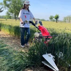 Cheap Price Self-propelled Hand Walking Harvester Portable Grain Harvest Machine Custom Cutting Width Optional thumbnail-3