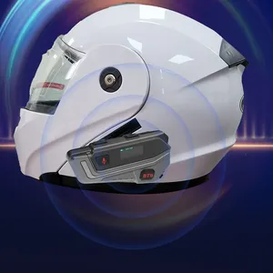 New Motorbike Helmet Group Intercom With FM Radio Music Sharing Headphone With LCD Screen Bluetooth Interphone thumbnail-5