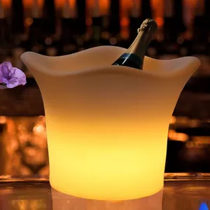 Fashionable Bar Accessory LED Light up Wine Ice Bucket Rechargeable Bar Wine Tray With Led Light Night Club Beverage Tubs thumbnail-3