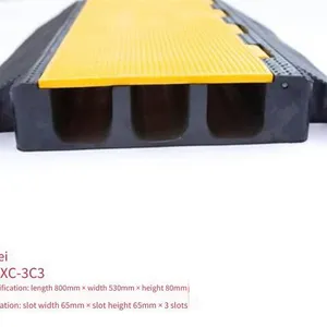 Jiulei Brand Jl-xc-3c3 Road Surface Cable Cover Plate_appearance: Length 800mm × Width 530mm × Height 80mm_inside the Groove: Groove Width 65mm × Groove Height 65mm × 3 Holes thumbnail-3