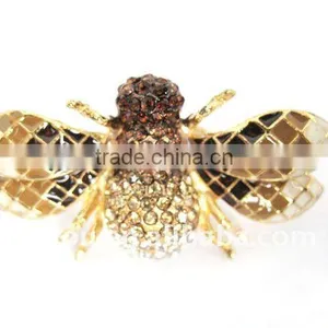 Newest Gold Brown Bumble Bee Ring Crystal thumbnail-1