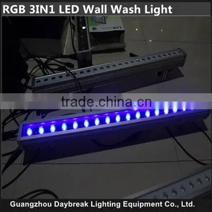 24x9w DMX512 3/7CH 110v,240v Led Wall Wash Light, IP65 LED Wall Wash Light, Factory Good Price RGB 3IN1 LED Wall Wash Light thumbnail-1