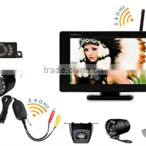 TOPFAME RV-4300WS 4.3inch Wireless Reversing Camera Set With Night Vision Camera for Trucks/vans/buses/etc. thumbnail-1