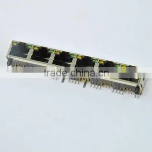 Side Entry 1*6port RJ45 PCB With LED Jack thumbnail-1