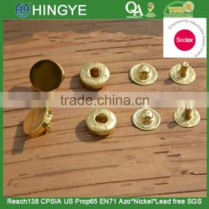 Sedex Audited Factory 2 Pillar Flat Cap Metal Popper Press Snap Studs Button thumbnail-1