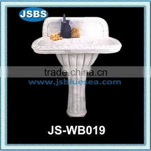 Cheap Decorative White Bathroom Stone Wash Basin thumbnail-1