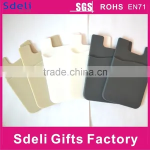 3M Sticker Silicone Smart Card Holder,mobile Phone Silicone Rubber Wallet Card Case thumbnail-1