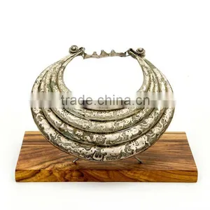 Chinese Antique Tibetan Silver Necklace thumbnail-1