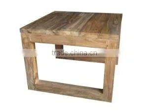 Reclaimed Teak Coffee Table With Square Legs thumbnail-1