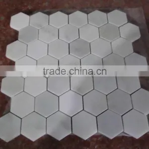 Popular Eastern White Marble Hexagon Mosaic Tiles on Sales thumbnail-5