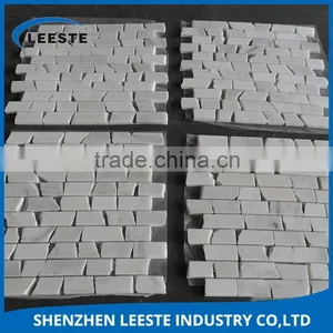 Hexagon Shape no Color Change Polished White Marble Stone thumbnail-5