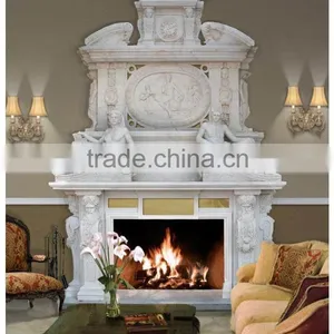 Double Layer Stone Wall Mounted Fireplace thumbnail-1