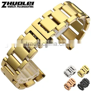 18|20|21|22mm High Quality Imported Stainless Steel Watch Bracelet With Fashionable Buckle Wholesale 3PCS thumbnail-4