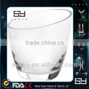 Big Size Transparent Heavy Glass Ice Bucket From China thumbnail-1