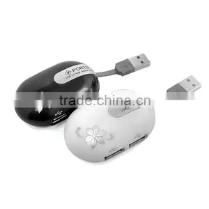 Computer Plastic Foldable Plug 4 Port USB 2.0 Hub thumbnail-1