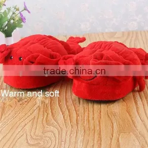 Plush House Slipper/kids Plush Slipprer/plush Shrimp Shaped Slipper thumbnail-1