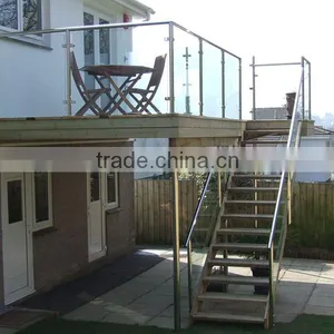 Stainless Steel Side Mount Railing Post Deck Glass Banister thumbnail-3