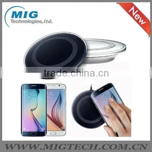 QI Wireless Charger and Wireless Mibile Phone Chager for Samsung Galaxy s6 s7 Edge Superthin Mini Design Black and White thumbnail-1