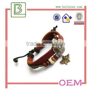 Leather Bangle Expandable Wire Bangle thumbnail-2