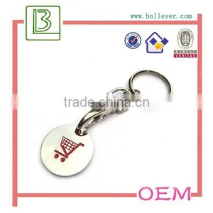 Supermarket Shopping Cart Trolley Coin Keychain thumbnail-6